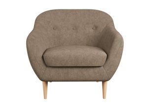 4068222082828 - Sessel HOME AFFAIRE Roni Gr Microfaser B H T 87 cm x 83 cm x 84 cm braun Home Affaire Wellenunterfederung für hohen Sitzkomfort Massivholzfüße