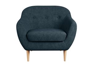 4068222082941 - Sessel HOME AFFAIRE Roni Gr Microfaser B H T 87 cm x 83 cm x 84 cm blau Home Affaire Wellenunterfederung für hohen Sitzkomfort Massivholzfüße