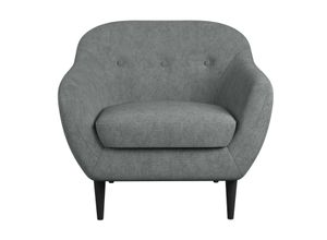 4068222083085 - Sessel HOME AFFAIRE Roni Gr Microfaser B H T 87 cm x 83 cm x 84 cm grau Home Affaire Wellenunterfederung für hohen Sitzkomfort Massivholzfüße