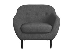 4068222083153 - Sessel HOME AFFAIRE Roni Gr Microfaser B H T 87 cm x 83 cm x 84 cm grau (dunkelgrau) Home Affaire Wellenunterfederung für hohen Sitzkomfort Massivholzfüße