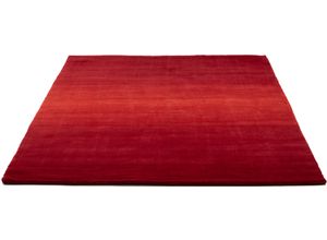 4068222087014 - Wollteppich MY HOME Lessach Teppiche Gr B L 70 cm x 140 cm 14 mm 1 St rot Schurwollteppiche Handweb Teppich reine Wolle handgewebt brillante Farben Scandi