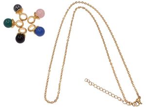 4068222172512 - Kette und Anhänger-Set FIRETTI Multipack Schmuck Geschenk Schmuckset Schnuller Schmuck-Sets bunt (gelbgoldfarben rosa schwarz grau grün blau blau) Damen Ketten mit Anhänger Made in Germany - Edelsteinen