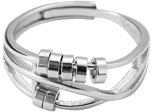 4068222176800 - Fingerring FIRETTI Schmuck Geschenk Silber 925 Damenring Silberring Lucky Antistress Fingerringe Gr 350 g Silber 925 (Sterlingsilber) 3 mm silberfarben Damen Fingerringe Made in Germany