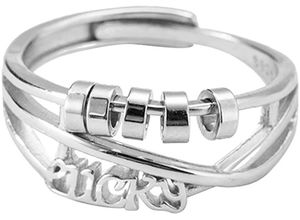 4068222176817 - Fingerring FIRETTI Schmuck Geschenk Silber 925 Damenring Silberring Antistress Fingerringe Gr 350 g Silber 925 (Sterlingsilber) 3 mm silberfarben Damen Fingerringe Made in Germany