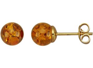 4068222178651 - Paar Ohrstecker FIRETTI Schmuck Geschenk Silber 925 Ohrschmuck Ohrringe Ohrringe Gr Silber 925 (Sterlingsilber) orange (gelbgoldfarben bernsteinfarben bernsteinfarben) Damen Ohrstecker mit Bernstein