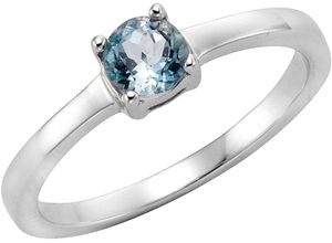 4068222179733 - Silberring FIRETTI Schmuck Geschenk Silber 925 Fingerring Damenring Solitär Fingerringe Gr 54 Silber 925 (Sterlingsilber) 2 mm silberfarben (silberfarben hellblau hellblau) Damen Fingerringe mit Blautopas (behandelt)