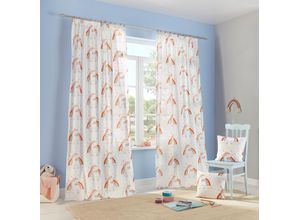 4068222180302 - Gardine »EINHORN« (1 St) Kindergardine bedruckt halbtransparent Einhörner Regenbogen