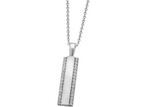 4068222194958 - Kette mit Anhänger FIRETTI Schmuck Geschenk Silber 925 Halsschmuck Halskette Ankerkette Halsketten Gr Silber 925 (Sterlingsilber) Länge 45 cm Breite 12 mm silberfarben (silberfarben kristallweiß) Damen Ketten mit Anhänger Zirkonia (synth)