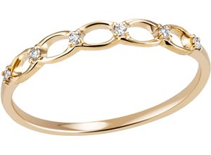 4068222195511 - Fingerring FIRETTI Schmuck Geschenk Gold 585 Goldring Damenring Fingerringe Gr 60 005 ct SI = kleine Einschlüsse Gelbgold 585-Diamanten 12 mm gelb (gelbgoldfarben) Damen Diamantringe mit Brillanten