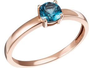 4068222197621 - Fingerring FIRETTI Schmuck Geschenk Gold 375 585 Goldring Solitär Fingerringe Gr 54 Roségold 375 155 mm blau (blautopas (behell) dunkelblau dunkelblau) Damen Fingerringe