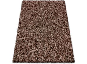 4068222272373 - Hochflor-Teppich MY HOME Jara Teppiche Gr B L 160 cm x 230 cm 30 mm 1 St grau (taupe) Esszimmerteppiche Shaggy Uni Farben weiche Qualität Wohnzimmer