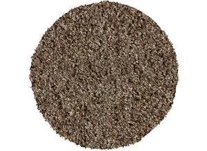 4068222272694 - Hochflor-Teppich MY HOME Jara Teppiche Gr Ø 160 cm 30 mm 1 St grau (taupe) Esszimmerteppiche Shaggy weicher Teppich