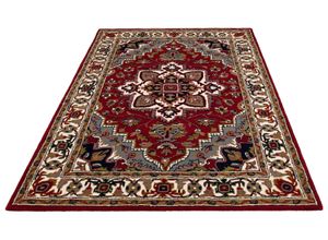 4068222295747 - Wollteppich HOME AFFAIRE Aman Teppiche Gr B L 60 cm x 90 cm 14 mm 1 St rot Esszimmerteppiche reine Wolle Orient Optik ideal im Wohnzimmer & Schlafzimmer