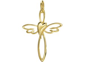 4068222313014 - Ketten-Anhänger FIRETTI Schmuck Geschenk Gold 333 Halsschmuck Anhänger Engel Kreuz Herz Schmuckanhänger Gr Gelbgold 333 104 g gelb (gelbgoldfarben) Damen Anhänger Made in Germany