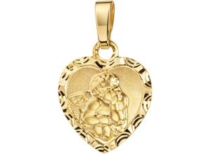 4068222313458 - Ketten-Anhänger FIRETTI Schmuck Geschenk Gold 333 Halsschmuck Anhänger Herz Schutzengel Schmuckanhänger Gr Gelbgold 333 1 g gelb (gelbgoldfarben) Damen Anhänger Made in Germany