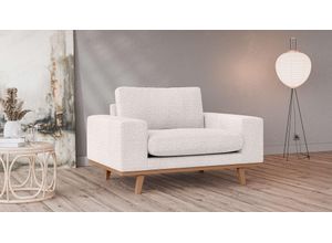 4068222344261 - Sessel HOME AFFAIRE Torino Gr Bouclé B H T 122 cm x 81 cm x 91 cm beige (creme) Home Affaire mit edlem Holzrahmen auch in Bouclé BTH 1229181 cm