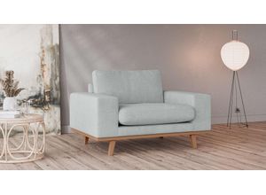 4068222345282 - Sessel HOME AFFAIRE Torino Gr Chenille B H T 122 cm x 81 cm x 91 cm grau Home Affaire mit edlem Holzrahmen auch in Bouclé BTH 1229181 cm