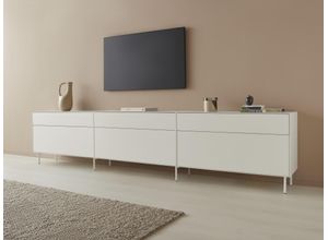 4068222387541 - Lowboard LEGER HOME BY LENA GERCKE Essentials Sideboards Gr B H T 336 cm x 72 cm x 42 cm 6 weiß (warmweiß) Lowboards Breite 336cm MDF lackiert Push-to-open-Funktion