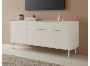 4068222387619 - Lowboard LEGER HOME BY LENA GERCKE Essentials Sideboards Gr B H T 167 cm x 72 cm x 42 cm 2 weiß (warmweiß) Lowboards Breite 167 cm MDF lackiert Push-to-open-Funktion