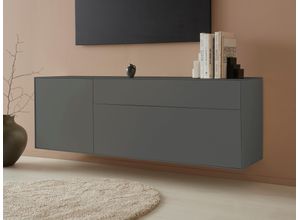 4068222387664 - Lowboard LEGER HOME BY LENA GERCKE Essentials Sideboards Gr B H T 167 cm x 56 cm x 42 cm 2 grau (anthrazit) Lowboards Breite 167 cm MDF lackiert Push-to-open-Funktion