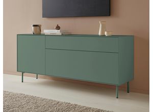 4068222387671 - Lowboard LEGER HOME BY LENA GERCKE Essentials Sideboards Gr B H T 167 cm x 72 cm x 42 cm 2 grün (moosgrün) Lowboards Breite 167 cm MDF lackiert Push-to-open-Funktion