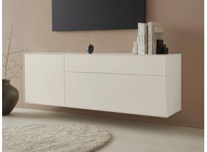 4068222387688 - Lowboard LEGER HOME BY LENA GERCKE Essentials Sideboards Gr B H T 167 cm x 56 cm x 42 cm 2 grau (warmgrau) Lowboards Breite 167 cm MDF lackiert Push-to-open-Funktion