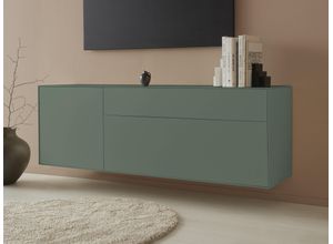 4068222387701 - Lowboard LEGER HOME BY LENA GERCKE Essentials Sideboards Gr B H T 167 cm x 56 cm x 42 cm 2 grün (moosgrün) Lowboards Breite 167 cm MDF lackiert Push-to-open-Funktion