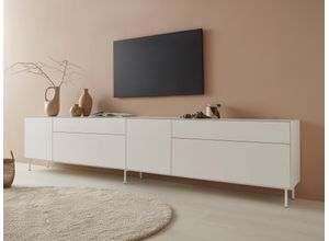 4068222387725 - Lowboard LEGER HOME BY LENA GERCKE Essentials Sideboards Gr B H T 334 cm x 72 cm x 42 cm 4 weiß (warmweiß) Lowboards Breite 334cm MDF