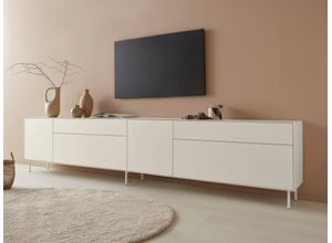 4068222387749 - Lowboard LEGER HOME BY LENA GERCKE Essentials Sideboards Gr B H T 334 cm x 72 cm x 42 cm 4 grau (warmgrau) Lowboards Breite 334cm MDF