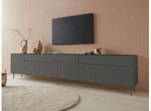 4068222387756 - Lowboard LEGER HOME BY LENA GERCKE Essentials Sideboards Gr B H T 334 cm x 72 cm x 42 cm 4 grau (anthrazit) Lowboards Breite 334cm MDF