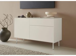 4068222387824 - Lowboard LEGER HOME BY LENA GERCKE Essentials Sideboards Gr B H T 127 cm x 72 cm x 42 cm 2 grau (warmgrau) Lowboards Breite 127 cm MDF lackiert Push-to-open-Funktion