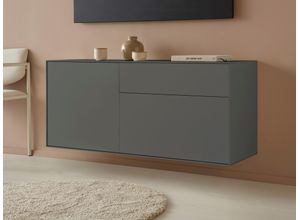 4068222387855 - Lowboard LEGER HOME BY LENA GERCKE Essentials Sideboards Gr B H T 127 cm x 56 cm x 42 cm 2 grau (anthrazit) Lowboards Breite 127 cm MDF lackiert Push-to-open-Funktion