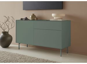 4068222387862 - Lowboard LEGER HOME BY LENA GERCKE Essentials Sideboards Gr B H T 127 cm x 72 cm x 42 cm 2 grün (moosgrün) Lowboards Breite 127 cm MDF lackiert Push-to-open-Funktion