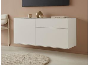 4068222387879 - Lowboard LEGER HOME BY LENA GERCKE Essentials Sideboards Gr B H T 127 cm x 56 cm x 42 cm 2 weiß (warmweiß) Lowboards Breite 127 cm MDF lackiert Push-to-open-Funktion