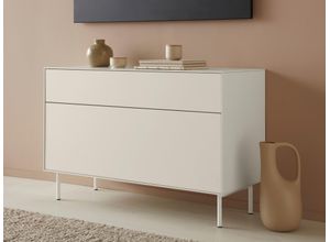 4068222387947 - Lowboard LEGER HOME BY LENA GERCKE Essentials Sideboards Gr B H T 112 cm x 72 cm x 42 cm 2 grau (warmgrau) Lowboards Breite 112 cm MDF lackiert Push-to-open-Funktion