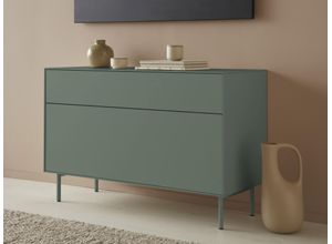 4068222387985 - Lowboard LEGER HOME BY LENA GERCKE Essentials Sideboards Gr B H T 112 cm x 72 cm x 42 cm 2 grün (moosgrün) Lowboards Breite 112 cm MDF lackiert Push-to-open-Funktion