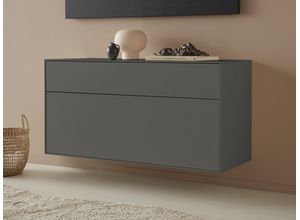 4068222388012 - Lowboard LEGER HOME BY LENA GERCKE Essentials Sideboards Gr B H T 112 cm x 56 cm x 42 cm 2 grau (anthrazit) Lowboards Breite 112 cm MDF lackiert Push-to-open-Funktion