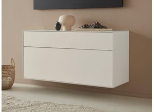 4068222388043 - Lowboard LEGER HOME BY LENA GERCKE Essentials Sideboards Gr B H T 112 cm x 56 cm x 42 cm 2 grau (warmgrau) Lowboards Breite 112 cm MDF lackiert Push-to-open-Funktion