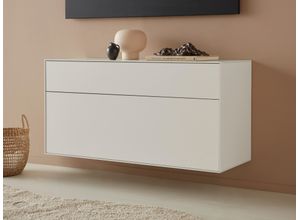 4068222388074 - Lowboard LEGER HOME BY LENA GERCKE Essentials Sideboards Gr B H T 112 cm x 56 cm x 42 cm 2 weiß (warmweiß) Lowboards Breite 112 cm MDF lackiert Push-to-open-Funktion