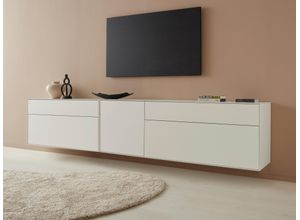 4068222388128 - Lowboard LEGER HOME BY LENA GERCKE Essentials Sideboards Gr B H T 279 cm x 56 cm x 42 cm 4 weiß (warmweiß) Lowboards Breite 279cm MDF lackiert Push-to-open-Funktion