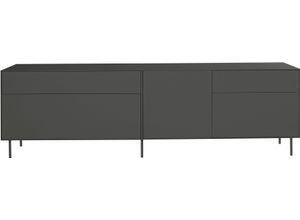 4068222388180 - Lowboard LEGER HOME BY LENA GERCKE Essentials Sideboards Gr B H T 239 cm x 72 cm x 42 cm 4 grau (anthrazit) Lowboards Breite 239cm MDF lackiert Push-to-open-Funktion