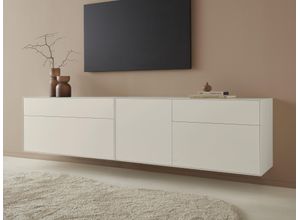 4068222388203 - Lowboard LEGER HOME BY LENA GERCKE Essentials Sideboards Gr B H T 239 cm x 56 cm x 42 cm 4 grau (warmgrau) Lowboards Breite 239cm MDF lackiert Push-to-open-Funktion