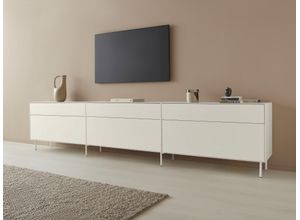 4068222388654 - Lowboard LEGER HOME BY LENA GERCKE Essentials Sideboards Gr B H T 336 cm x 72 cm x 42 cm 6 grau (warmgrau) Lowboards Breite 336cm MDF lackiert Push-to-open-Funktion