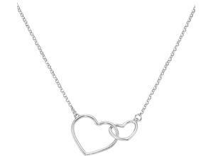 4068222435198 - Collier FIRETTI Schmuck Geschenk Silber 925 Halsschmuck Halskette Silberkette Herzen Halsketten Gr Silber 925 (Sterlingsilber) Länge 45 cm Breite 16 mm silberfarben Damen Colliers