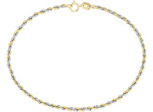 4068222436126 - Goldarmband FIRETTI Schmuck Geschenk Gold 375 Armschmuck Armband Kordelkette bicolor Armbänder Gr Gelbgold 375 goldfarben (gelbgoldfarben weißgoldfarben) Damen