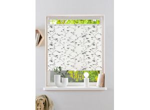 4068222489870 - my home Plissee »MINNA« Lichtschutz ohne Bohren verspannt im Fixmass mit Floralem Print Klemmträger NEUHEIT!