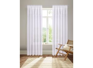 4068222499473 - Gardine HOME AFFAIRE Riedbach Gr 2 weiß B130cm H175cm Polyester Gardinen mit floraler Bordüre bestickt