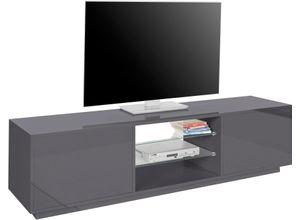 4068222555223 - TV-Board INOSIGN bloom Sideboards Gr B H T 180 cm x 46 cm x 414 cm schwarz (anthrazit hochglanz) TV-Lowboards Breite ca 180 cm