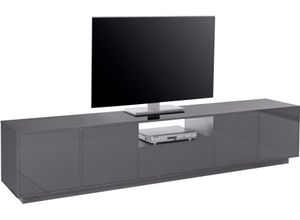 4068222555254 - TV-Board INOSIGN bloom Sideboards Gr B H T 220 cm x 46 cm x 414 cm 1 schwarz (anthrazit hochglanz) TV-Lowboards Breite ca 220 cm