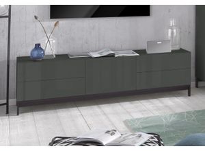 4068222556008 - Lowboard INOSIGN Metis Sideboards Gr B H T 170 cm x 47 cm x 40 cm grau (anthrazit hochglanz) Lowboards Breite 170 cm